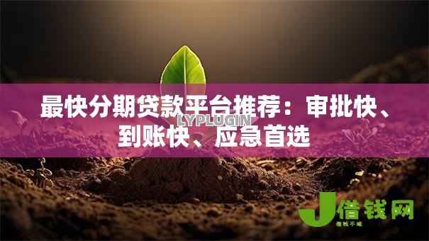最快分期贷款平台推荐:审批快、到账快、应急首选 最快分期贷款平台推荐:审批快、到账快、应急首选