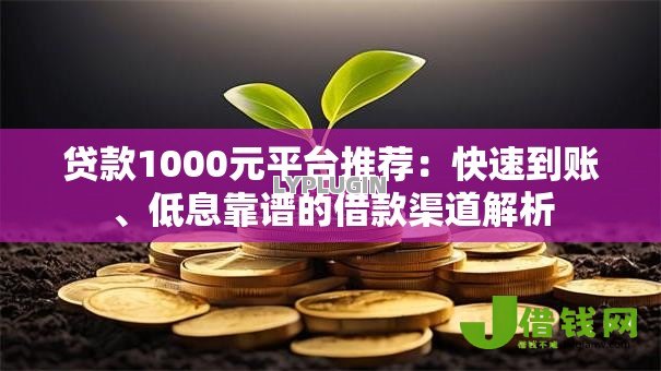 贷款1000元平台推荐：快速到账、低息靠谱的借款渠道解析