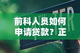 前科人员如何申请贷款？正规平台选择与避坑指南