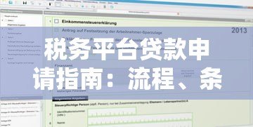 税务平台贷款申请指南:流程、条件、注意事项 税务平台贷款申请指南:流程、条件、注意事项