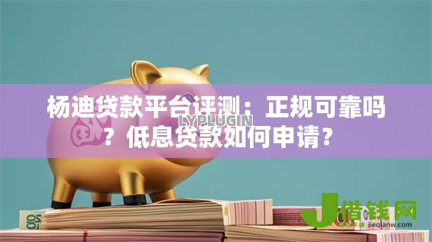 杨迪贷款平台评测：正规可靠吗？低息贷款如何申请？