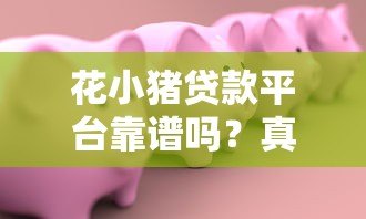 花小猪贷款平台靠谱吗？真实评测+申请全攻略