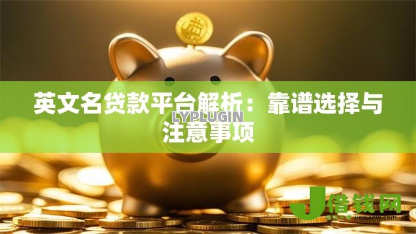 英文名贷款平台解析：靠谱选择与注意事项