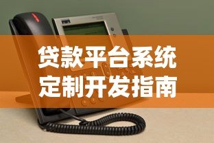 贷款平台系统定制开发指南：核心优势与实施流程
