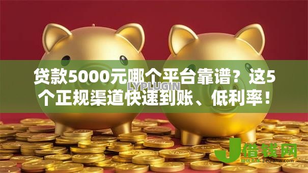 贷款5000元哪个平台靠谱？这5个正规渠道快速到账、低利率！