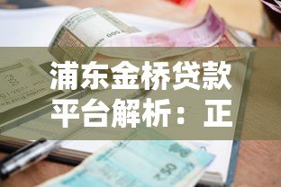 浦东金桥贷款平台解析：正规渠道、利率对比、申请流程全指南