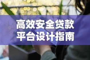 高效安全贷款平台设计指南:用户体验与风控并重 高效安全贷款平台设计指南:用户体验与风控并重