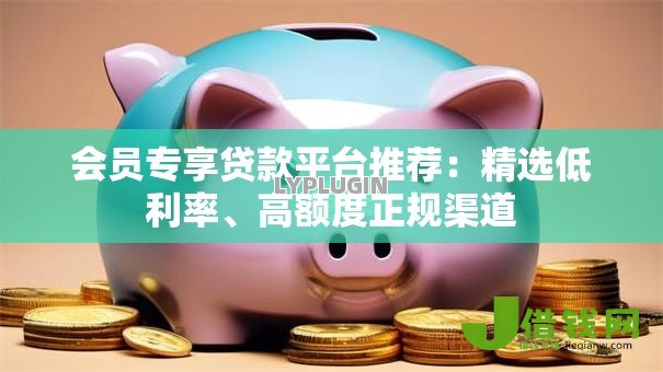 会员专享贷款平台推荐：精选低利率、高额度正规渠道
