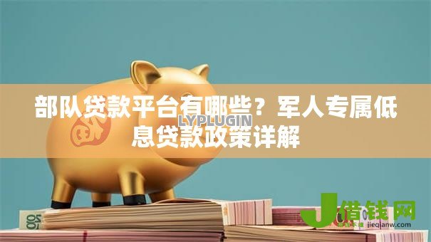 部队贷款平台有哪些？军人专属低息贷款政策详解