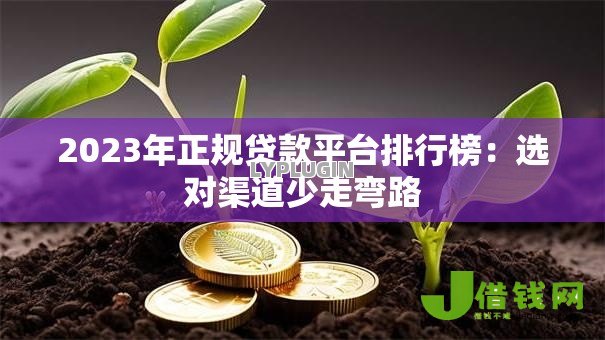 2023年正规贷款平台排行榜：选对渠道少走弯路