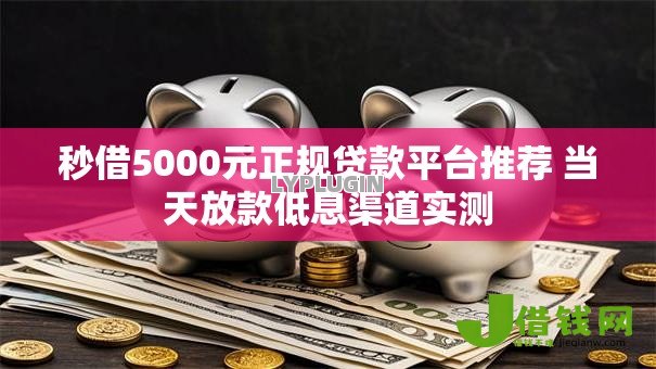 秒借5000元正规贷款平台推荐 当天放款低息渠道实测