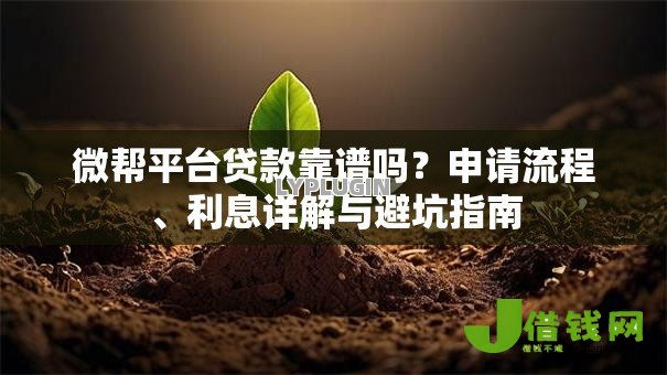 微帮平台贷款靠谱吗?申请流程、利息详解与避坑指南 微帮平台贷款靠谱吗?申请流程、利息详解与避坑指南