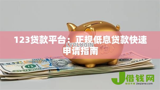 123贷款平台：正规低息贷款快速申请指南