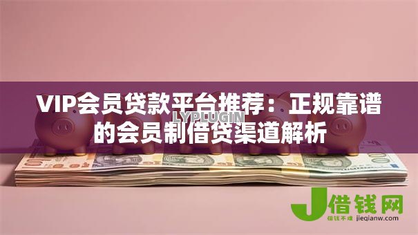 VIP会员贷款平台推荐：正规靠谱的会员制借贷渠道解析