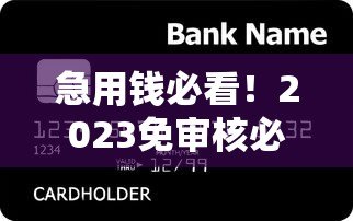 急用钱必看！2023免审核必过的正规贷款平台推荐
