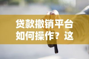 贷款撤销平台如何操作?这些流程和注意事项必须了解 贷款撤销平台如何操作?这些流程和注意事项必须了解