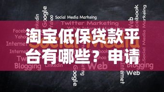 淘宝低保贷款平台有哪些？申请条件与注意事项全解析