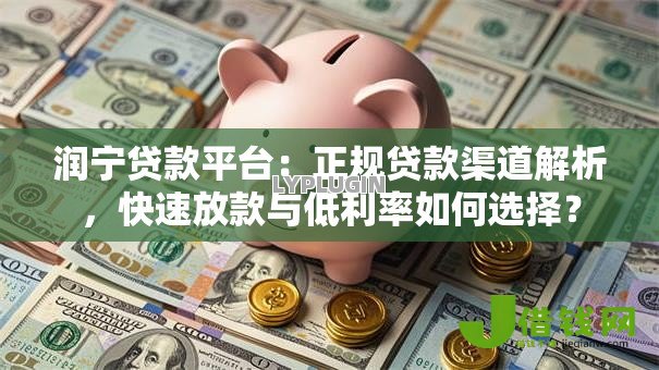 润宁贷款平台：正规贷款渠道解析，快速放款与低利率如何选择？