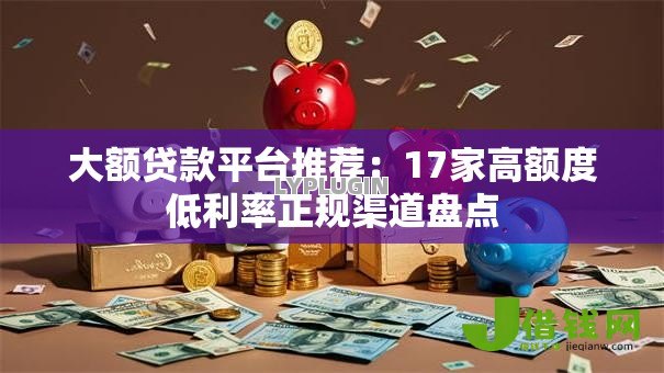 大额贷款平台推荐：17家高额度低利率正规渠道盘点