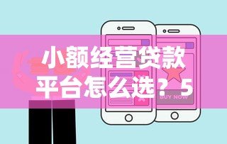小额经营贷款平台怎么选?5个关键点帮你避坑 小额经营贷款平台怎么选?5个关键点帮你避坑