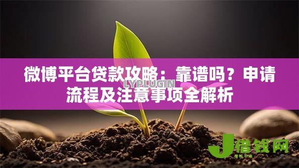 微博平台贷款攻略：靠谱吗？申请流程及注意事项全解析