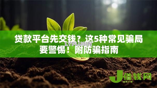 贷款平台先交钱?这5种常见骗局要警惕!附防骗指南 贷款平台先交钱?这5种常见骗局要警惕!附防骗指南
