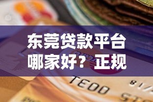 东莞贷款平台哪家好？正规渠道选择指南