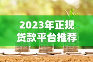 2023年正规贷款平台推荐：安全借贷必看指南