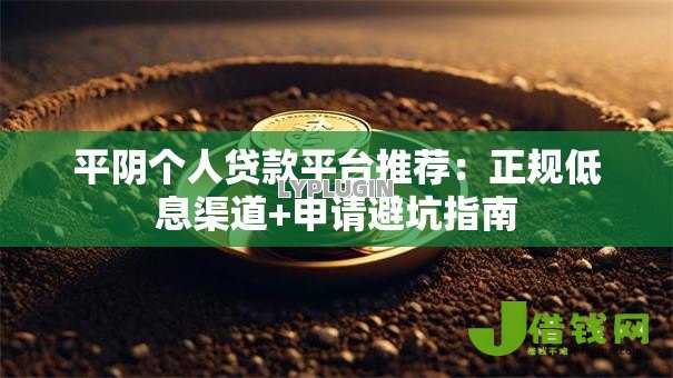 平阴个人贷款平台推荐：正规低息渠道+申请避坑指南