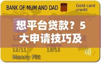 想平台贷款?5大申请技巧及注意事项全解析 想平台贷款?5大申请技巧及注意事项全解析