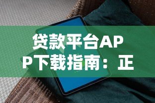 贷款平台APP下载指南：正规渠道与安全操作全解析