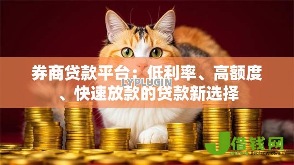 券商贷款平台：低利率、高额度、快速放款的贷款新选择