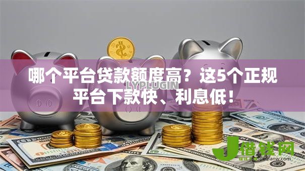 哪个平台贷款额度高？这5个正规平台下款快、利息低！