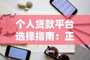 个人贷款平台选择指南：正规渠道与避坑技巧