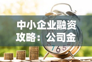 中小企业融资攻略：公司金融贷款平台选择与申请指南