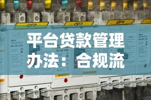 平台贷款管理办法:合规流程与风险控制指南 平台贷款管理办法:合规流程与风险控制指南