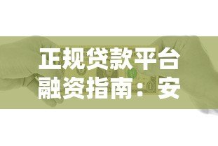 正规贷款平台融资指南：安全借贷必看攻略
