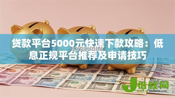 贷款平台5000元快速下款攻略：低息正规平台推荐及申请技巧