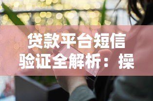贷款平台短信验证全解析：操作流程与安全指南