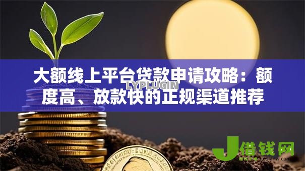 大额线上平台贷款申请攻略：额度高、放款快的正规渠道推荐