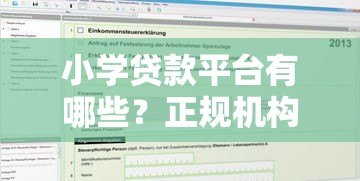小学贷款平台有哪些？正规机构推荐及申请流程详解