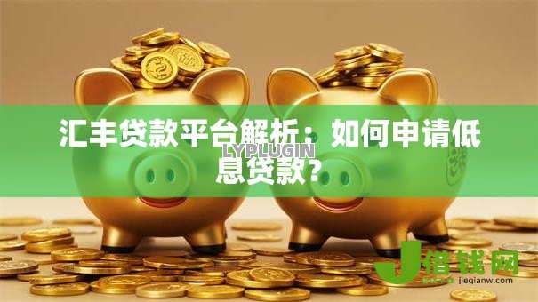 汇丰贷款平台解析：如何申请低息贷款？