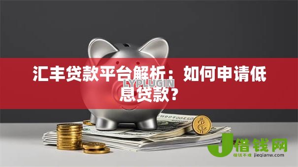 汇丰贷款平台解析：如何申请低息贷款？
