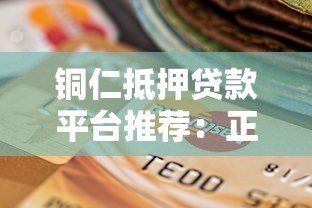 铜仁抵押贷款平台推荐：正规机构选择与办理指南