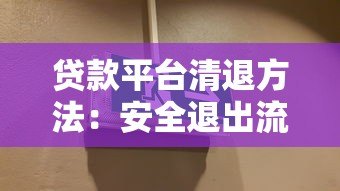 贷款平台清退方法：安全退出流程与注意事项