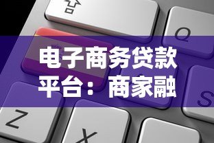 电子商务贷款平台:商家融资新选择与申请攻略 电子商务贷款平台:商家融资新选择与申请攻略