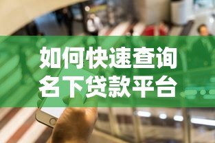 如何快速查询名下贷款平台？这5个方法一定要知道
