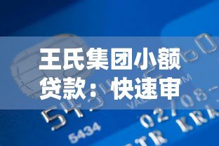 王氏集团小额贷款：快速审批低息放款，解决资金难题