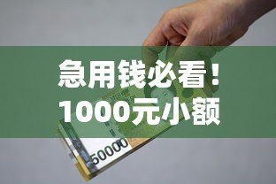 急用钱必看!1000元小额贷款平台推荐及申请指南 急用钱必看!1000元小额贷款平台推荐及申请指南