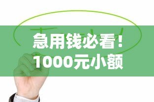 急用钱必看!1000元小额贷款平台推荐及申请指南 急用钱必看!1000元小额贷款平台推荐及申请指南